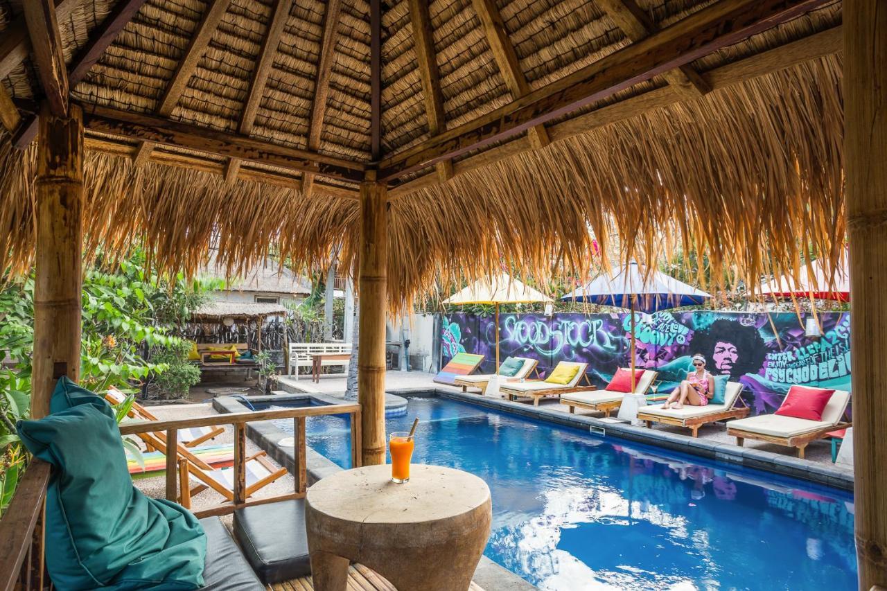 Woodstock Gili - Garden And Bungalows Otel Gili Trawangan Dış mekan fotoğraf